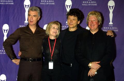 Talking Heads at the Rock & Roll Hall of Fame induction ceremony.