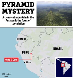 Map showing Cerro El Cono in the Amazon, Peru.