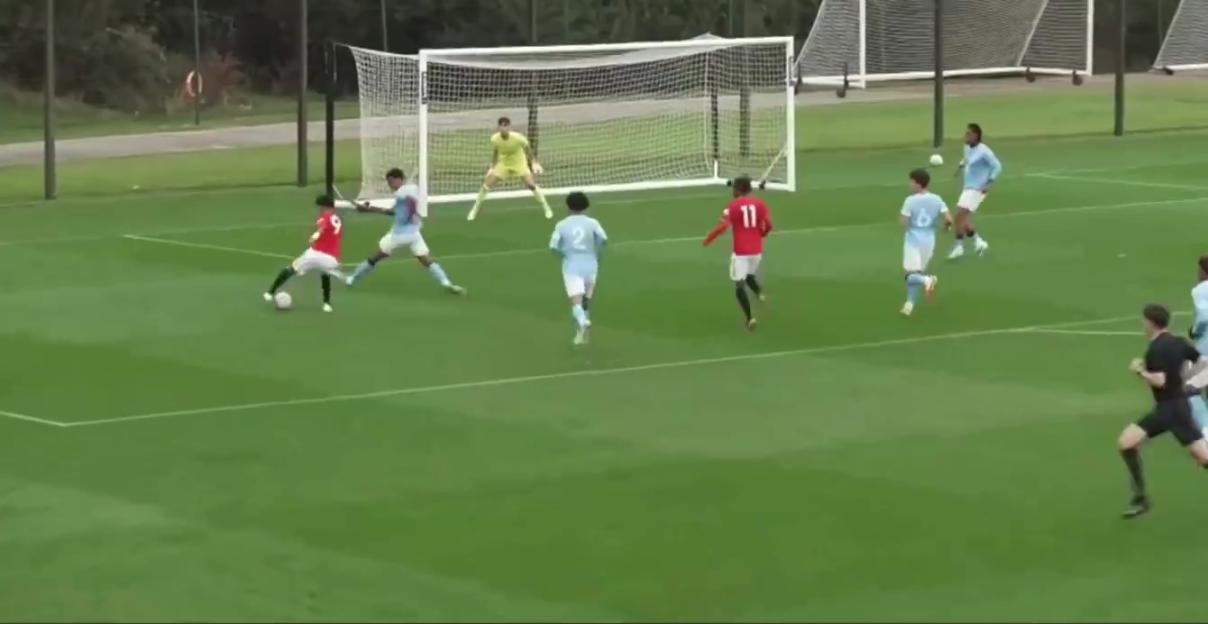 ‘Our future is in safe hands’ – Man Utd ace JJ Gabriel, 14, demolishes rivals Man City while playing four age groups up