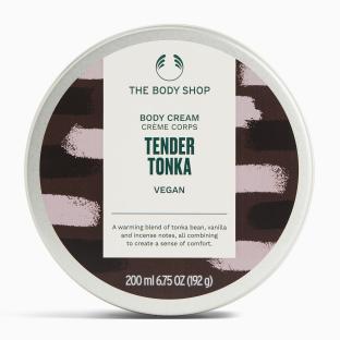 The Body Shop Tender Tonka Vegan Body Cream tin.