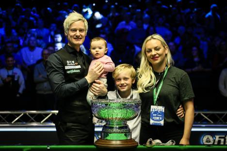 Who is Neil Robertson’s wife Mille and how long has she been with the snooker player?