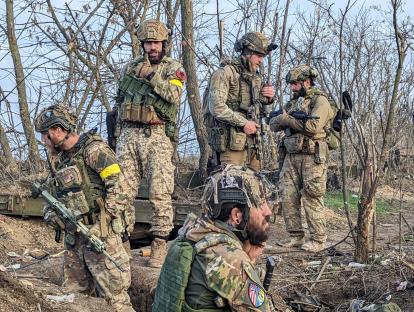 A former British banker fighting with the Ukrainian army near Kherson.