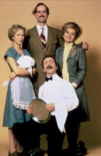 Photo of the cast of Fawlty Towers.