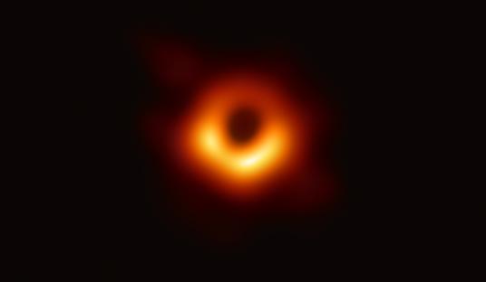 Image of a black hole at the center of galaxy M87.
