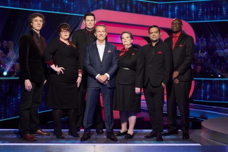 The Beat the Chasers team: Bradley Walsh and the Chasers.