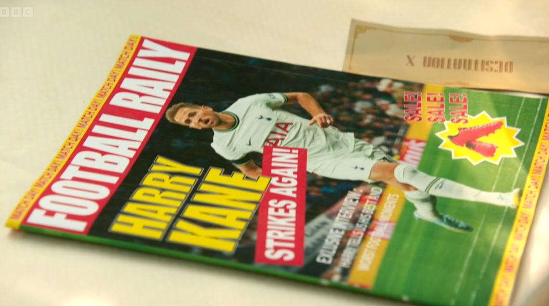 Harry Kane Football Rally magazine.