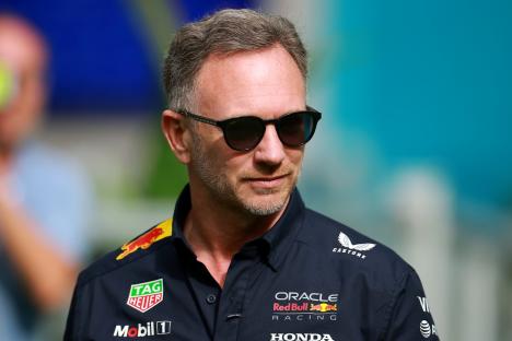 MIAMI, FLORIDA - MAY 03: Christian Horner, Team Principal of Oracle Red Bull Racing looks on in the Paddock prior to the Sprint ahead of the F1 Grand Prix of Miami at Miami International Autodrome on May 03, 2025 in Miami, Florida. (Photo by Hector Vivas/Getty Images)
