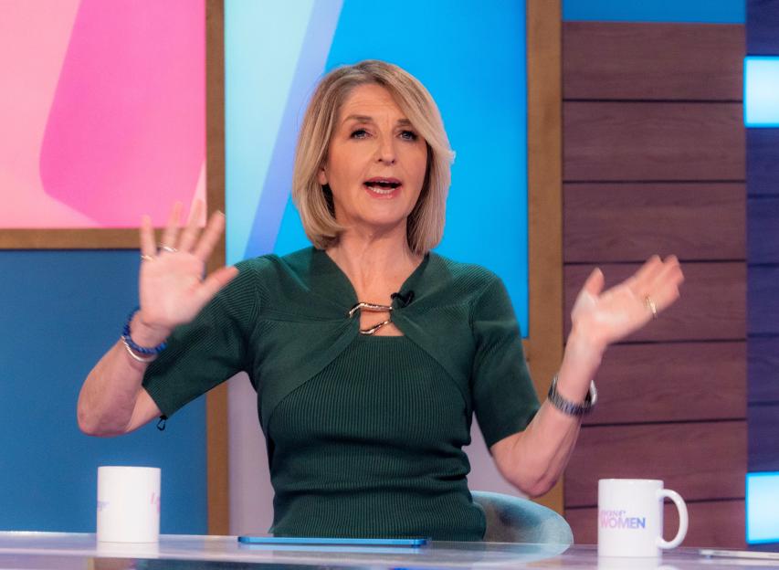 Kaye Adams presenting the television program 'Loose Women'.