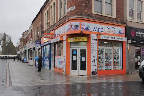 A vape shop in Blyth, Northumberland.