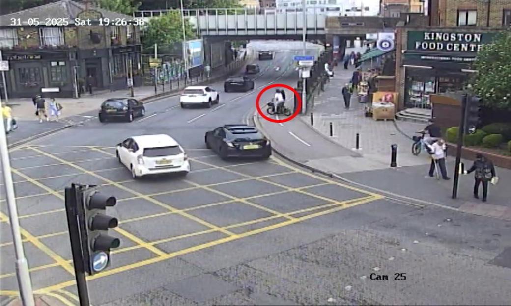 Shocking moment dad was hit by E-bike leaving him "hours from death"