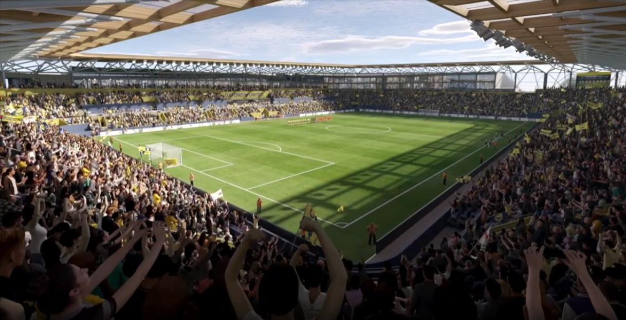 Illustration of Oxford United's new stadium plan.