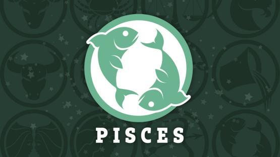 Illustration of the Pisces zodiac sign with other zodiac signs in the background.