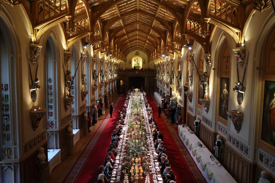 State banquet at Windsor Castle.