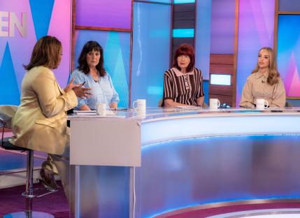 Charlene White, Coleen Rooney, Janet Street-Porter, and Katie Piper on the Loose Women TV show.