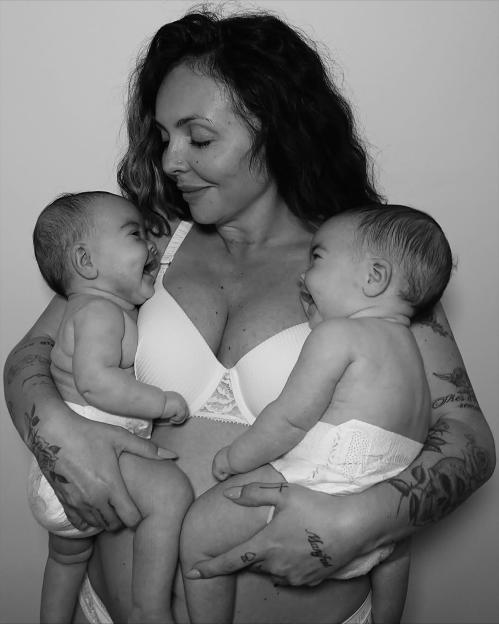 Jesy Nelson Opens Up About Her Body Confidence While Snuggling with Her Adorable Twin Babies in a Heartfelt Bra Photo