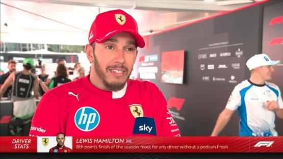 Lewis Hamilton in a post-race interview.