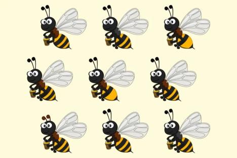 Everyone can see the bees in this tricky brain teaser – but only those with 20/20 vision can spot the odd one out