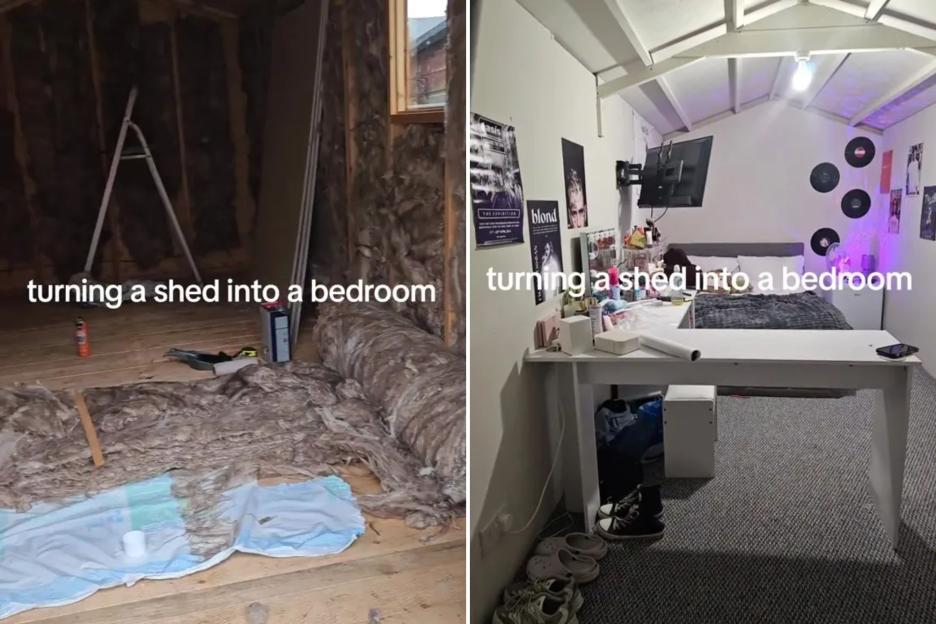 I converted a shed at the bottom of my garden into a bedroom so my daughters didn’t have to share a room anymore