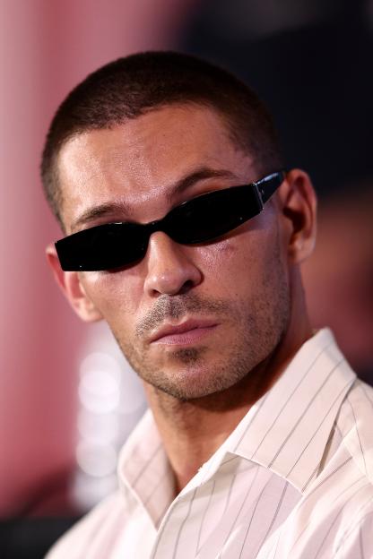 Joey Essex at a press conference.