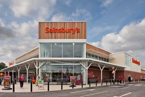 Sainsbury's supermarket exterior.