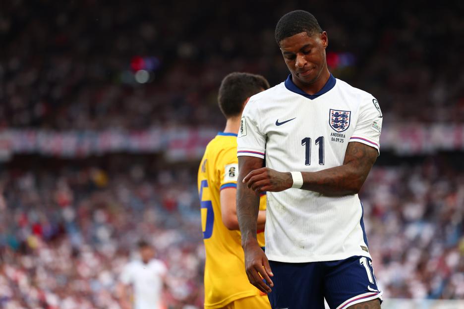 Marcus Rashford of England during a World Cup qualifier match.