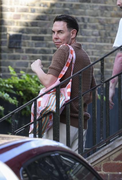 Drag queen La Voix arriving at Strictly Come Dancing rehearsals.