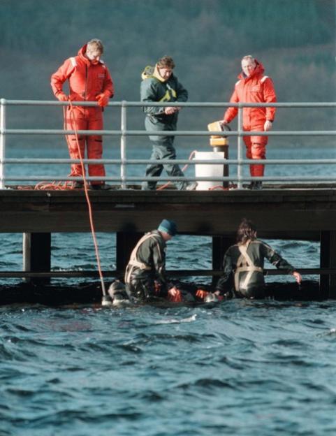 Headline: OUR BARRY WAS MONSTER'S PREY
Caption: Horrific...teenager Barry's limbs were discovered in Loch Lomond
08.12.1999 BARRY WALLACE LIMBS IN THE LOCH CASE WHICH STARTED AT COURT TODAY. GV OF LOCH LOMOND WHEN LIMBS WERE FOUND. PICTURE NEWSFLASH