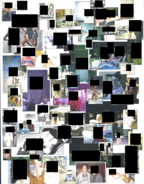 Collage of various photographs, many of which have been censored.