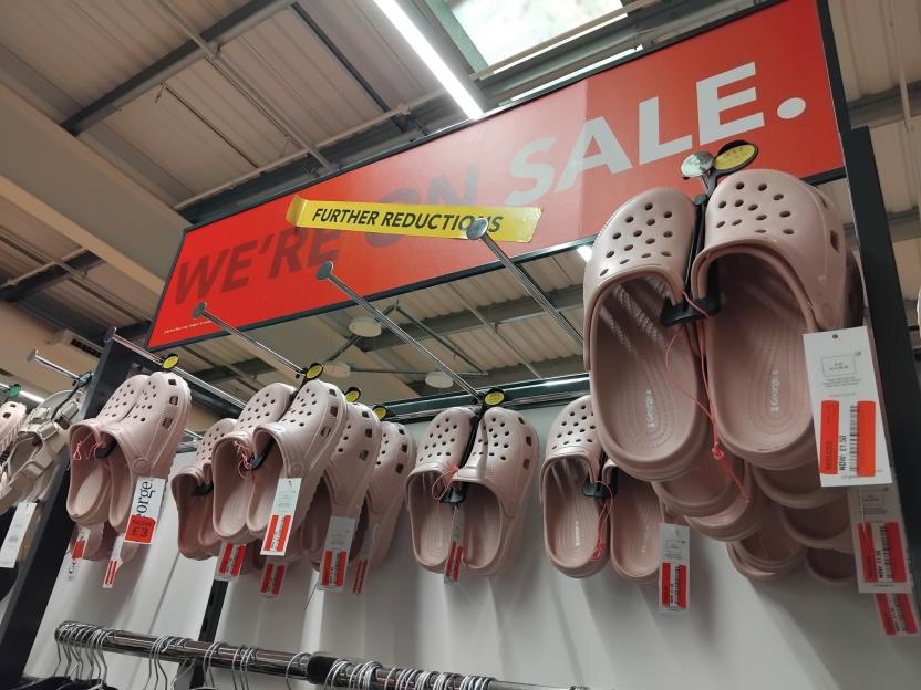 Pink Crocs dupes on sale for £1.50 in Asda.
