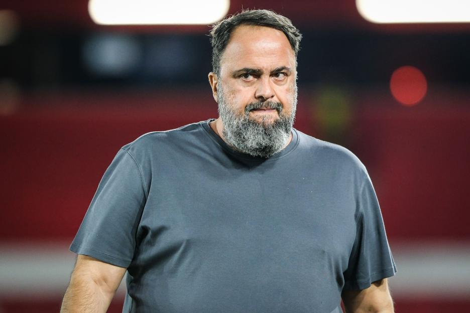 Evangelos Marinakis of Nottingham Forest during a UEFA Europa League match.
