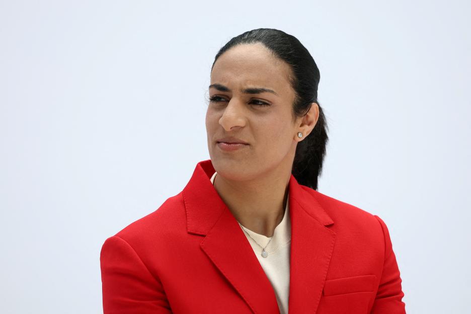Algerian boxer Imane Khelif at the ChangeNOW summit.