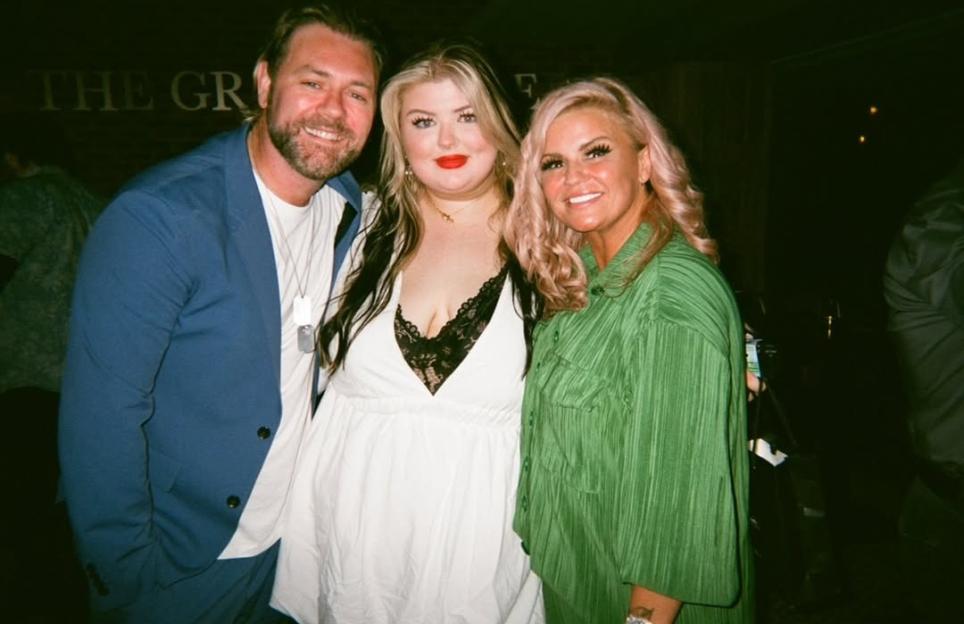 Kerry Katona with ex Brian McFadden and their daughter.