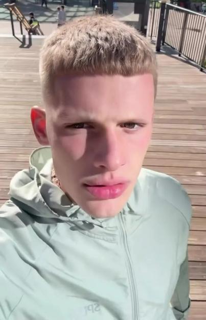 Freddy Brazier in a close-up selfie.