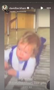 Video of baby David Beckham.