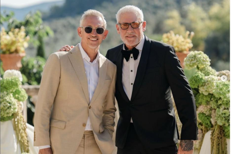 Gary and Wayne Lineker confirm 17 year feud is over as they pose together at Tia’s wedding