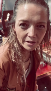Close-up of Hannah Spearritt in Costa Rica.