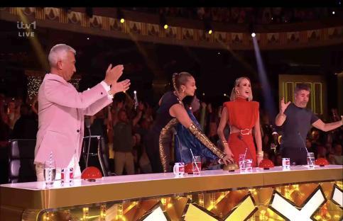 Britain's Got Talent judges reacting.