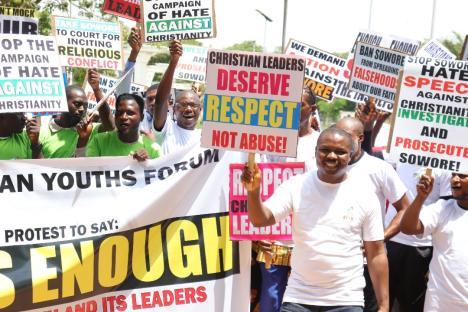 Christian youths protest in Abuja over cyber attacks on religious leaders, demand end to online bullying 3