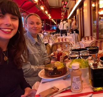 Family dining at a restaurant.