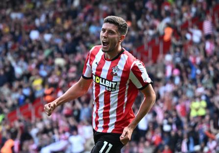 Southampton's Ross Stewart celebrating a goal.