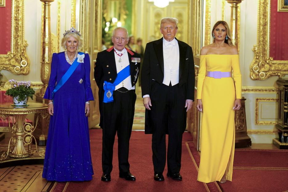 King Charles and Queen Camilla with Donald Trump and Melania Trump at Windsor Castle.