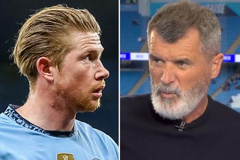 ‘He wouldn’t have to move house’ – Roy Keane cracks joke live on Sky Sports as he tells De Bruyne to join Man Utd