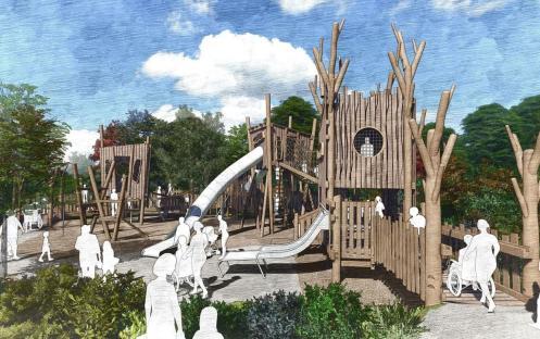 Illustration of the Diana, Princess of Wales Memorial Playground renewal.