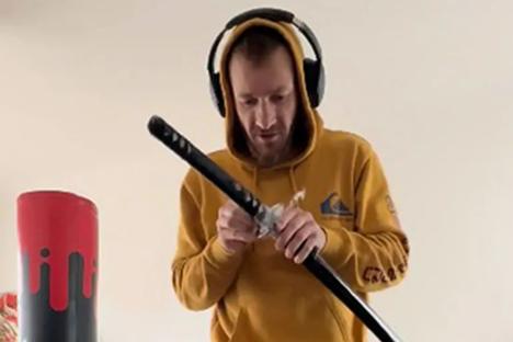 Moment ‘killer’ brands samurai sword ‘freaking sexy’ before he ‘murdered boy, 14, in rampage’