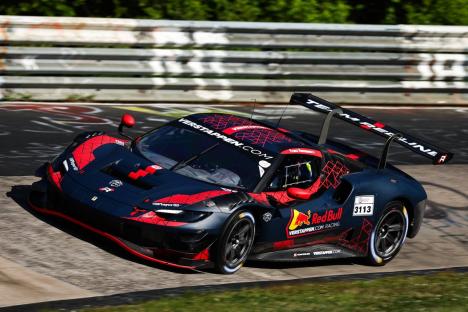 NLS3: 56. Adenauer ADAC Rundstrecken-Trophy, NÃ¼rburgring-Nordschleife 2025 - Max Verstappen, Emil Frey Ferrari 296 GT3 NÃ¼rburg NÃ¼rburgring-Nordschleife Rheinland-Pfalz Germany Copyright: xGruppexCxPhotographyx, Credit:IMAGO/Gruppe C Photography / Avalon