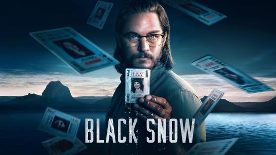Key art for the TV show *Black Snow*, featuring Travis Fimmel.