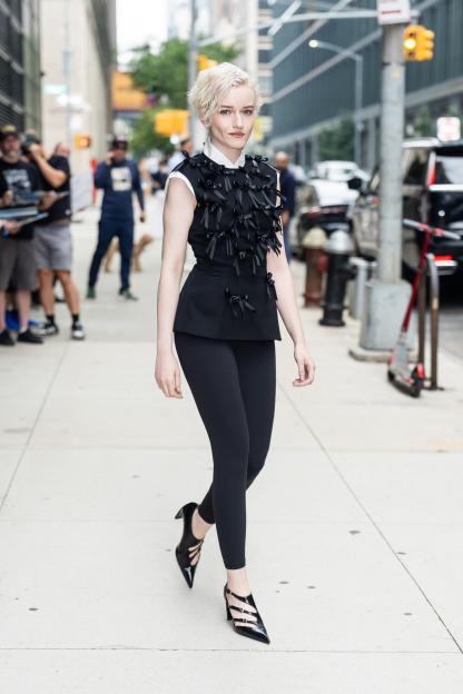 Julia Garner walking in SoHo, New York City.