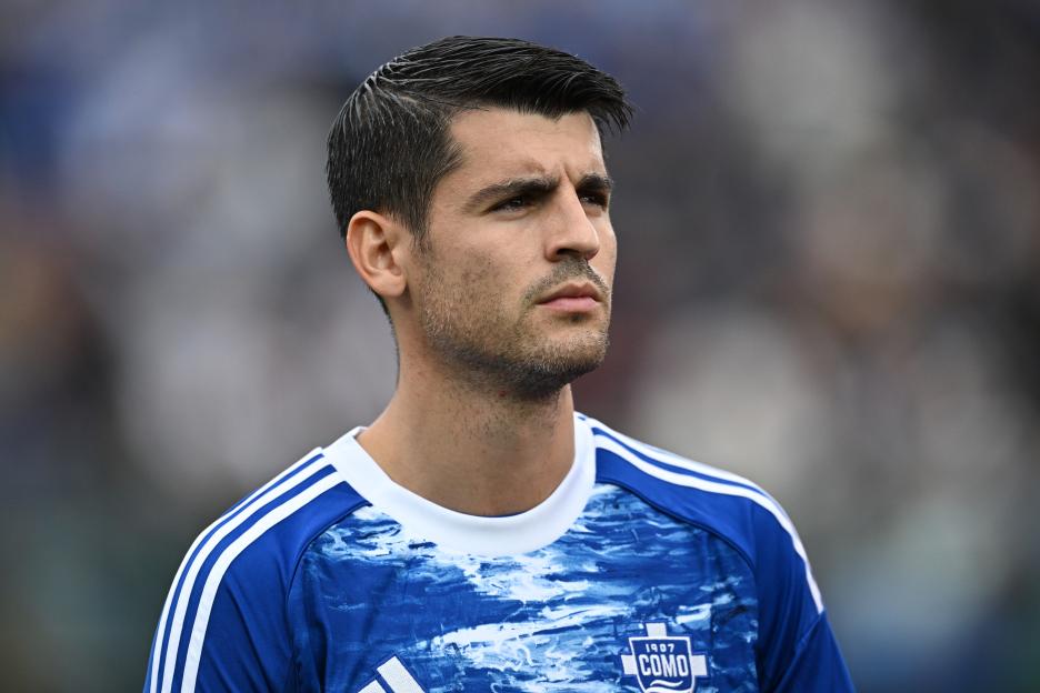 Alvaro Morata of Como looks during the Serie A match between Como 1907 and Juventus FC.