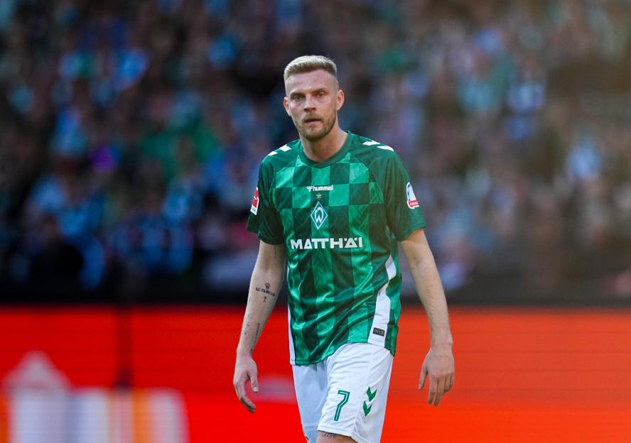 Marvin Ducksch of Werder Bremen during a Bundesliga match.