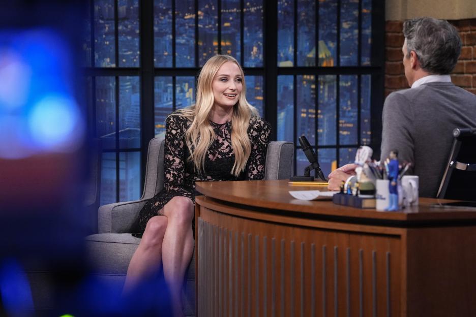 Sophie Turner on Late Night with Seth Meyers.